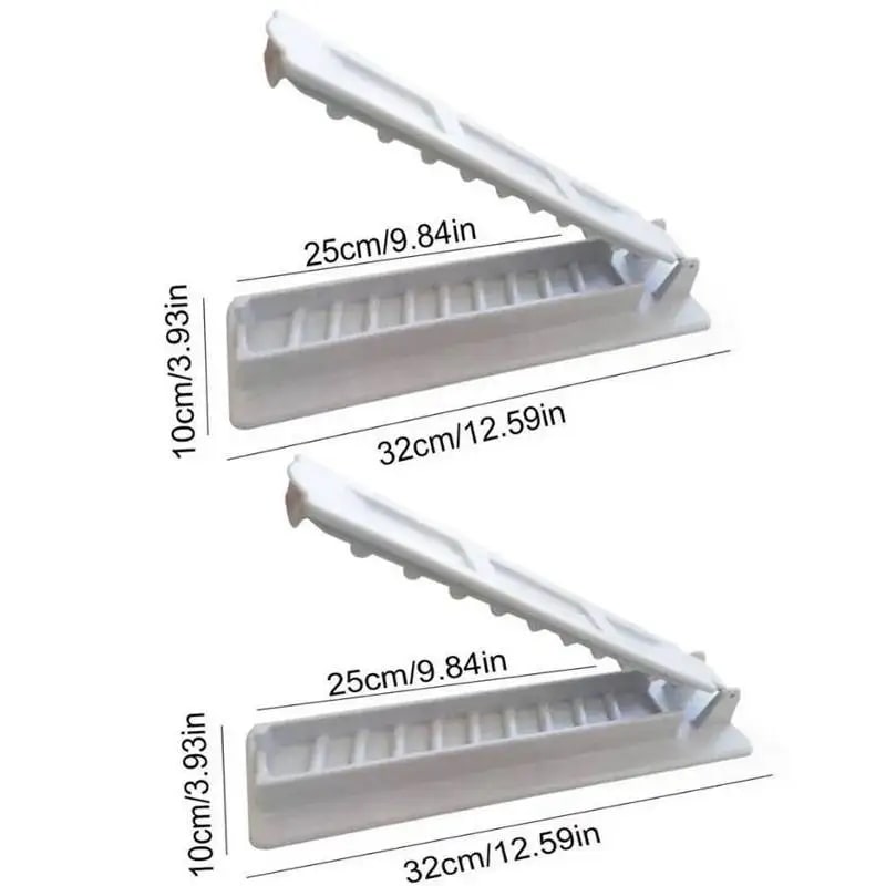 Manual Kebab Press Maker ABS Meat Skewer Mould, 32cm, Black or White - White 2pc