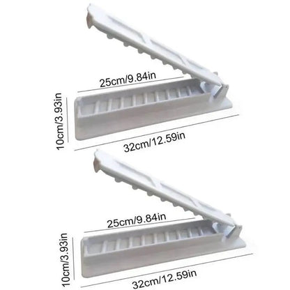 Manual Kebab Press Maker ABS Meat Skewer Mould, 32cm, Black or White - White 2pc