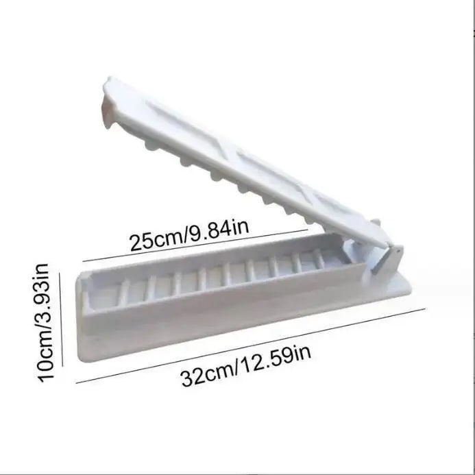 Manual Kebab Press Maker ABS Meat Skewer Mould, 32cm, Black or White - White