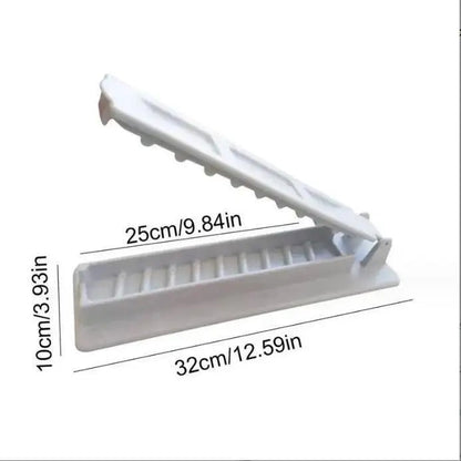 Manual Kebab Press Maker ABS Meat Skewer Mould, 32cm, Black or White - White