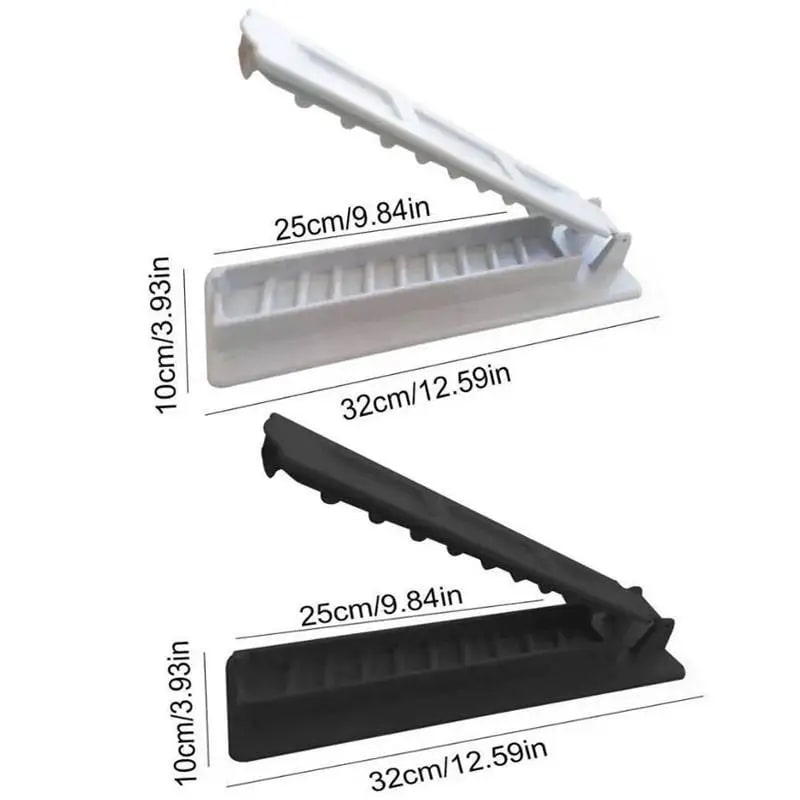 Manual Kebab Press Maker ABS Meat Skewer Mould, 32cm, Black or White - White and Black
