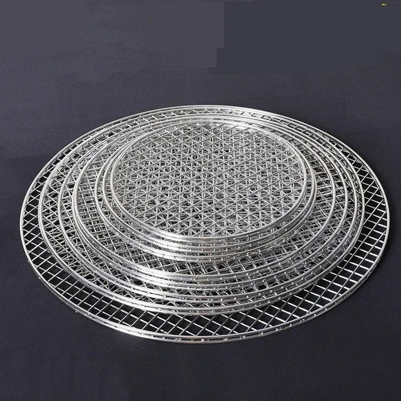 Round Stainless Steel 304 BBQ Grill Grate, Double 4mm Frame, 10 Sizes