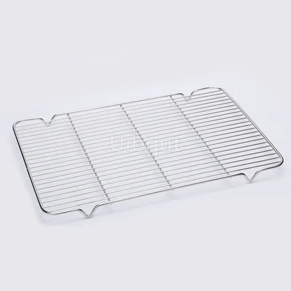 Stainless Steel BBQ Grill Mesh Rack, Multiple Sizes and Tray Options