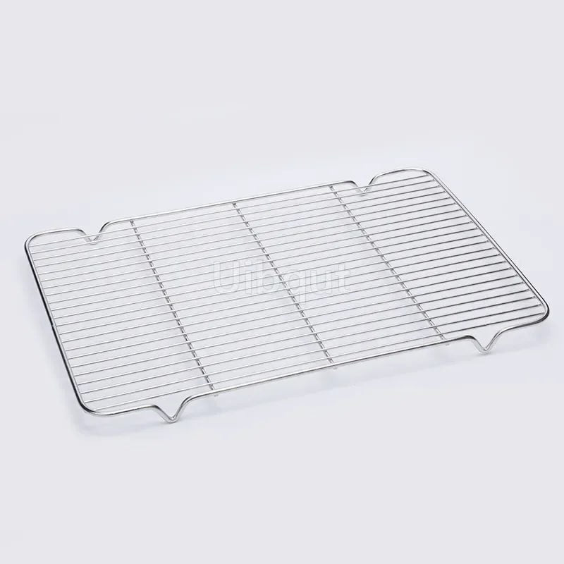 Stainless Steel BBQ Grill Mesh Rack, Multiple Sizes and Tray Options
