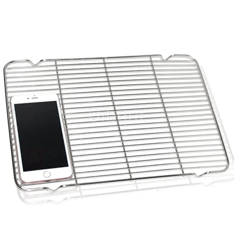 Stainless Steel BBQ Grill Mesh Rack, Multiple Sizes and Tray Options