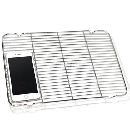 Stainless Steel BBQ Grill Mesh Rack, Multiple Sizes and Tray Options