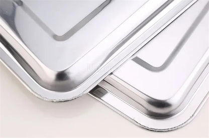 Stainless Steel BBQ Grill Mesh Rack, Multiple Sizes and Tray Options