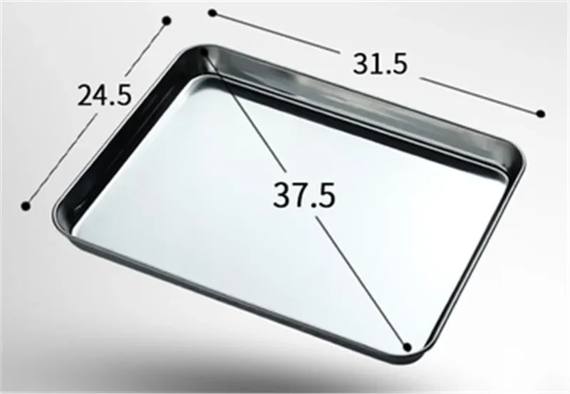 Stainless Steel BBQ Grill Mesh Rack, Multiple Sizes and Tray Options - Plate 31.5x24.5xH2.5
