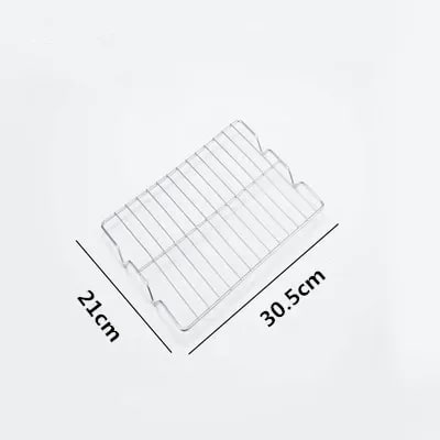 Stainless Steel BBQ Grill Mesh Rack, Multiple Sizes and Tray Options - 30.5x21cm