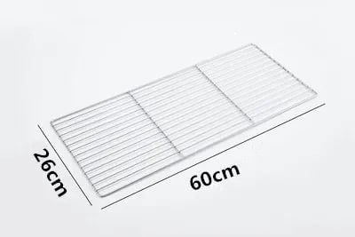 Stainless Steel BBQ Grill Mesh Rack, Multiple Sizes and Tray Options - 60x26cm
