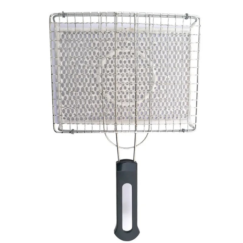 Ceramic BBQ Grill Mesh, Chromium-Plated Iron Cooking Basket, Multiple Sizes