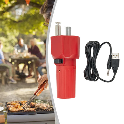5V BBQ Rotisserie Motor with 1m USB Cable, 4.2rpm, Red ABS and Metal