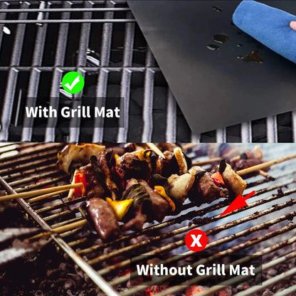 Reusable Non-Stick BBQ Grill Mat, Rubber, 33 x 40cm or 40 x 50cm