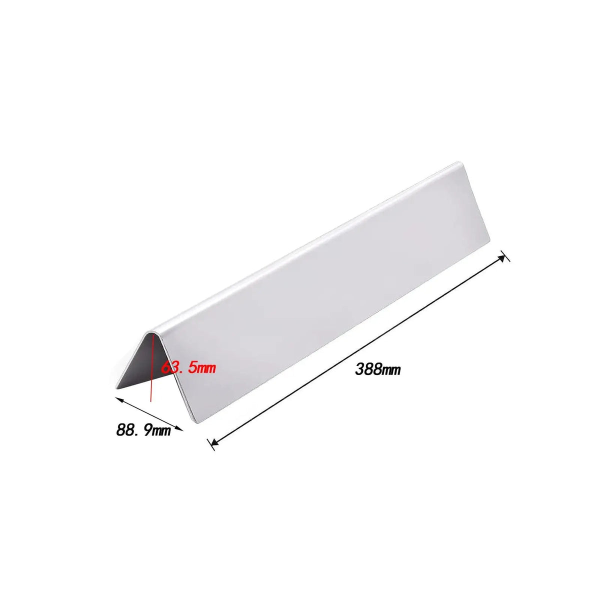 BBQ Grill Heat Plate Replacement, Stainless Steel, 370 x 103 x 42mm, MagiDeal