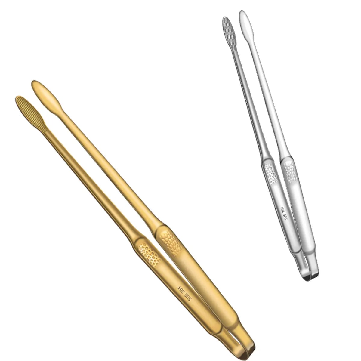 304 Stainless Steel BBQ Tongs 28cm with Textured Grip