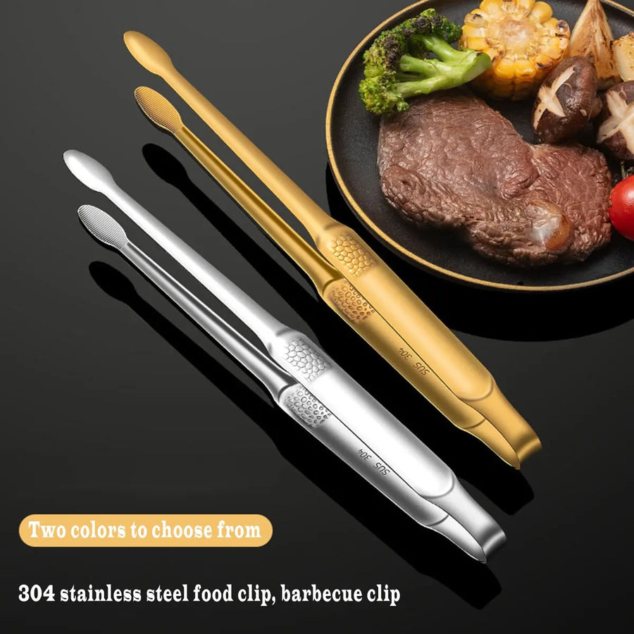 304 Stainless Steel BBQ Tongs 28cm with Textured Grip