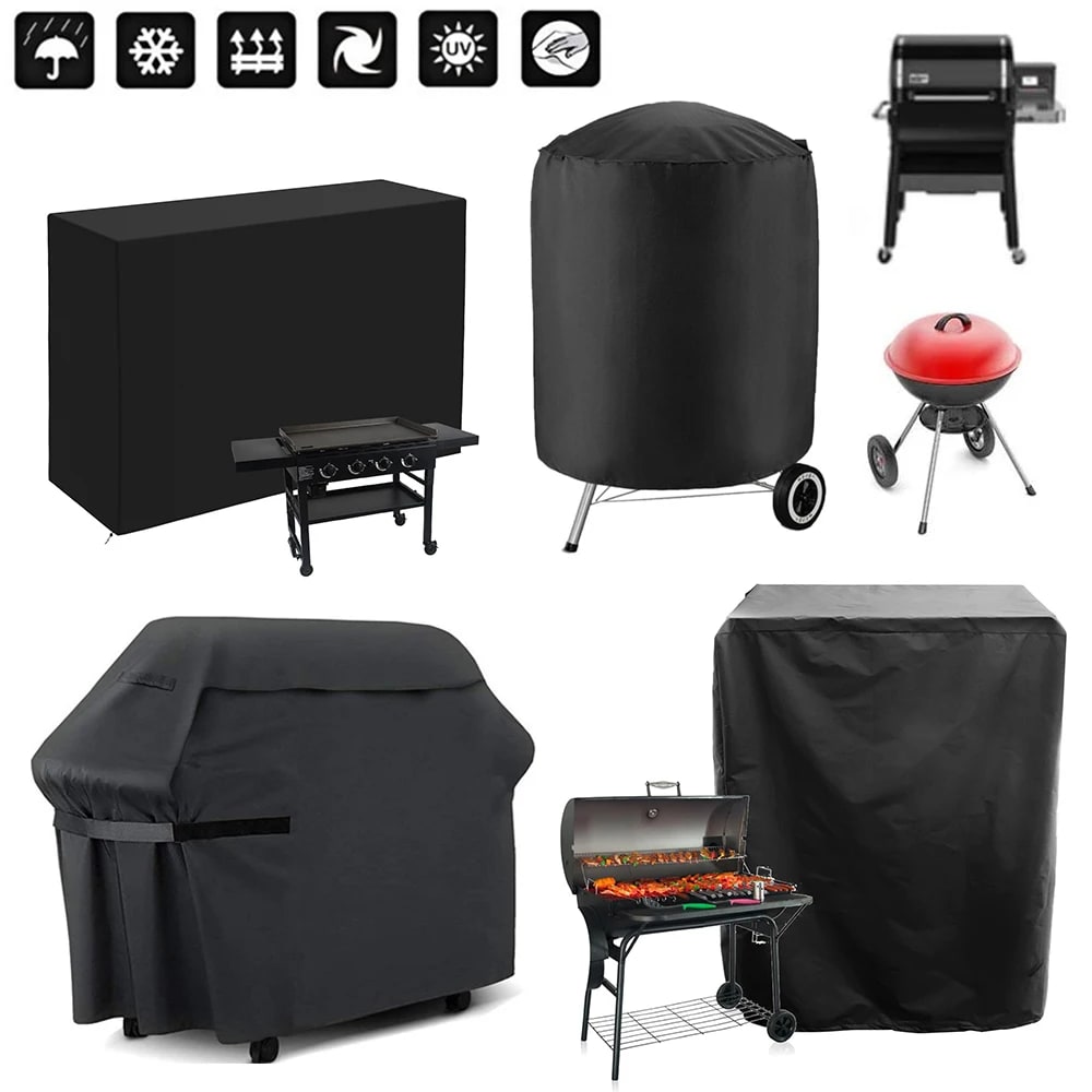 Outdoor BBQ Cover, Oxford Cloth Waterproof Grill Protection, Multiple Sizes