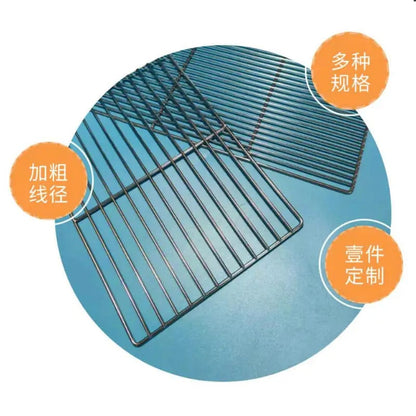 Stainless Steel BBQ Cooking Grate, Rectangle, 8mm Gap, Multiple Sizes