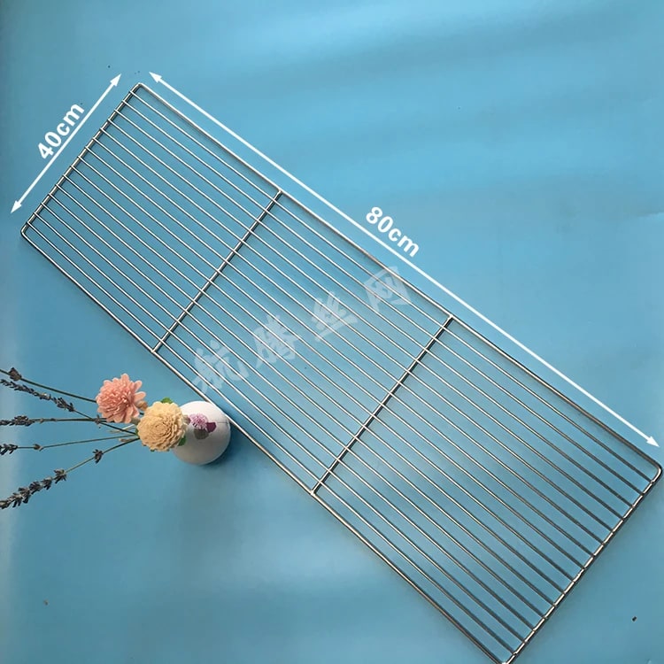 Stainless Steel BBQ Cooking Grate, Rectangle, 8mm Gap, Multiple Sizes - 80X40CM