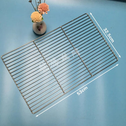 Stainless Steel BBQ Cooking Grate, Rectangle, 8mm Gap, Multiple Sizes - 53X32.5CM