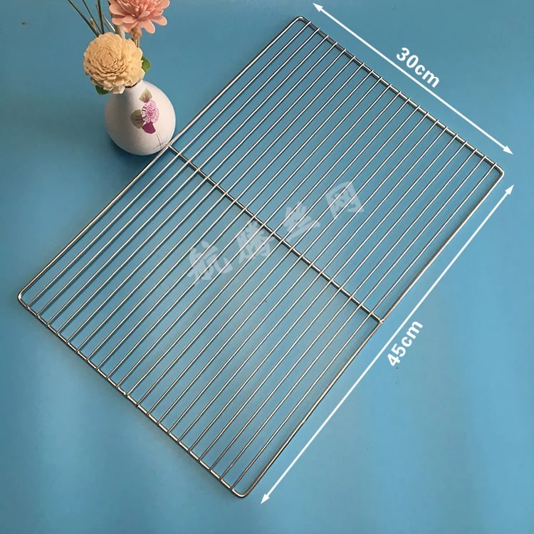 Stainless Steel BBQ Cooking Grate, Rectangle, 8mm Gap, Multiple Sizes - 45X30CM
