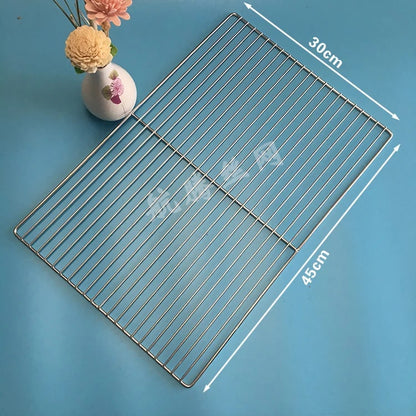 Stainless Steel BBQ Cooking Grate, Rectangle, 8mm Gap, Multiple Sizes - 45X30CM