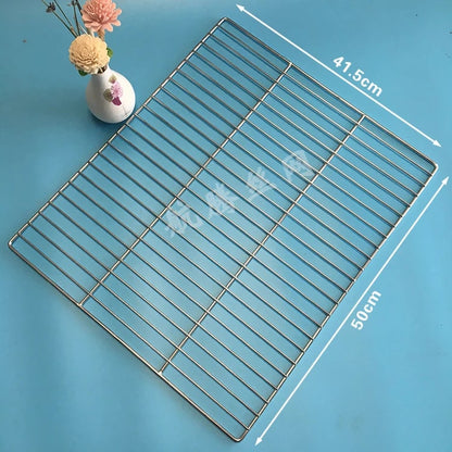 Stainless Steel BBQ Cooking Grate, Rectangle, 8mm Gap, Multiple Sizes - 50X41.5CM