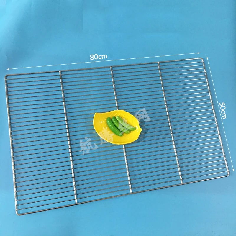 Stainless Steel BBQ Cooking Grate, Rectangle, 8mm Gap, Multiple Sizes - 80X50CM