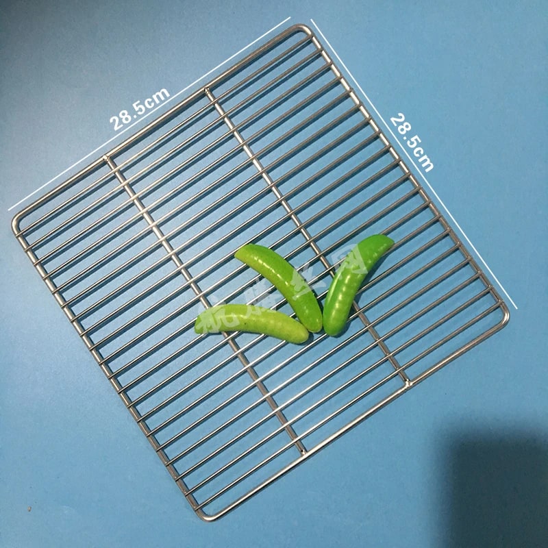 Stainless Steel BBQ Cooking Grate, Rectangle, 8mm Gap, Multiple Sizes - 28.5X28.5CM