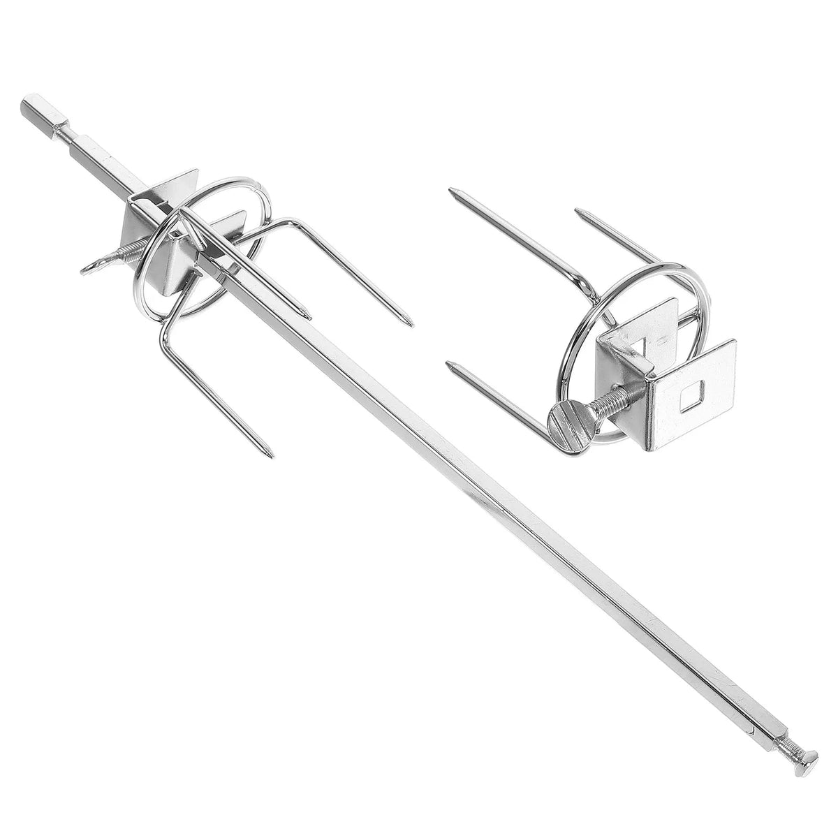 Rotating Roast Chicken Fork for BBQs and Ovens, 28cm Silver