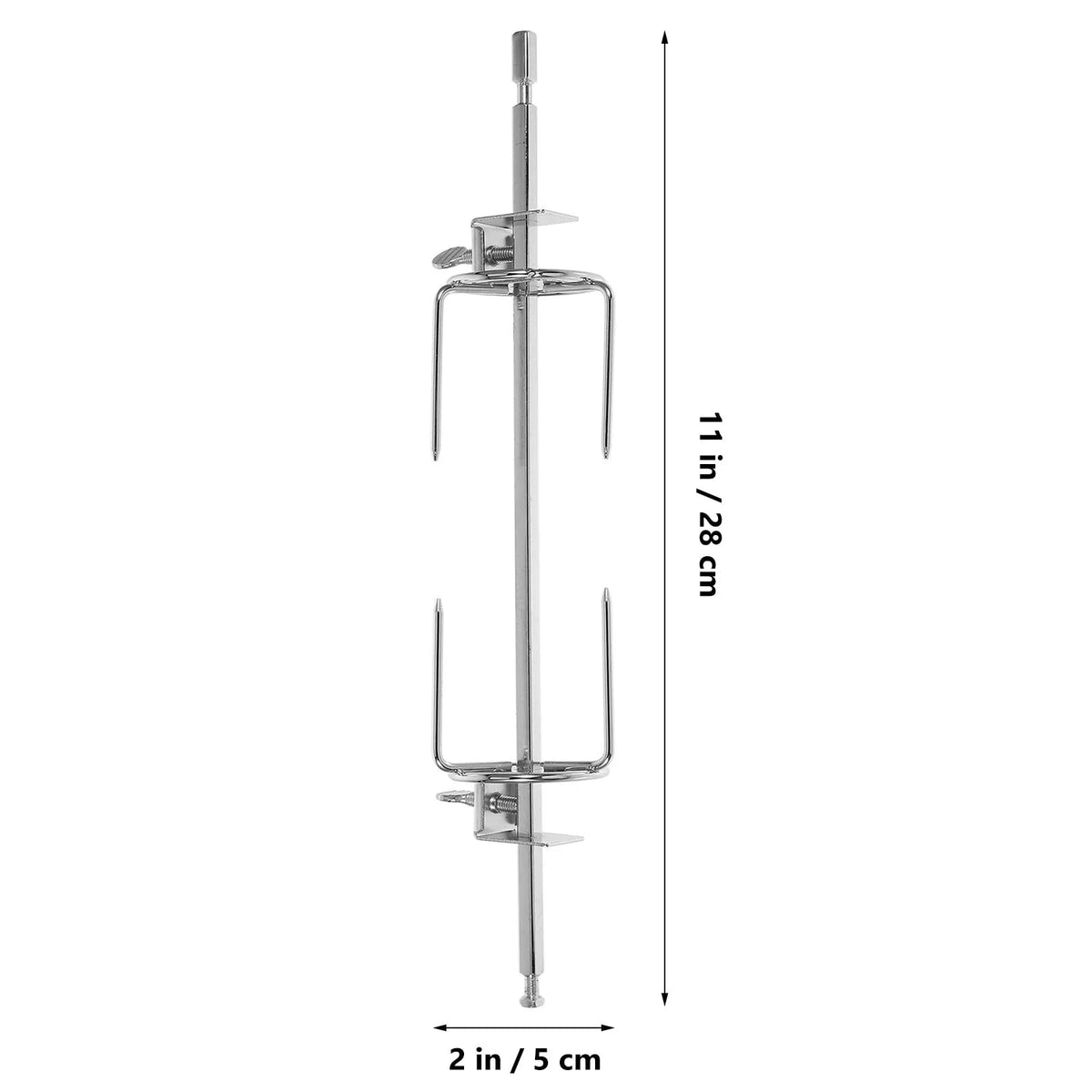 Rotating Roast Chicken Fork for BBQs and Ovens, 28cm Silver