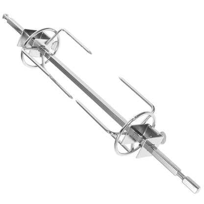 Rotating Roast Chicken Fork for BBQs and Ovens, 28cm Silver
