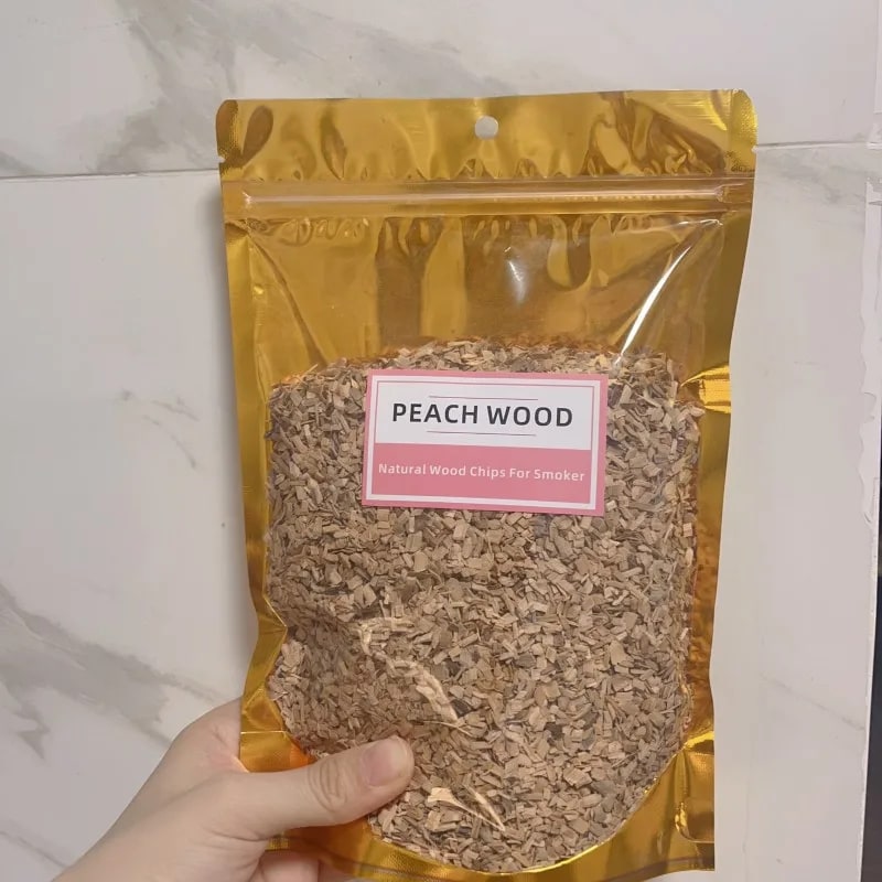 BBQ Smoking Wood Chips 125g or 250g, 10 Wood Flavours for Smokers and Cocktail Smoking - 250g peach