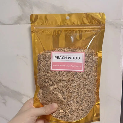 BBQ Smoking Wood Chips 125g or 250g, 10 Wood Flavours for Smokers and Cocktail Smoking - 250g peach