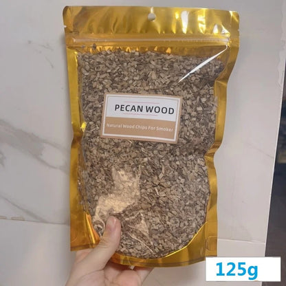 BBQ Smoking Wood Chips 125g or 250g, 10 Wood Flavours for Smokers and Cocktail Smoking - 125g pecan