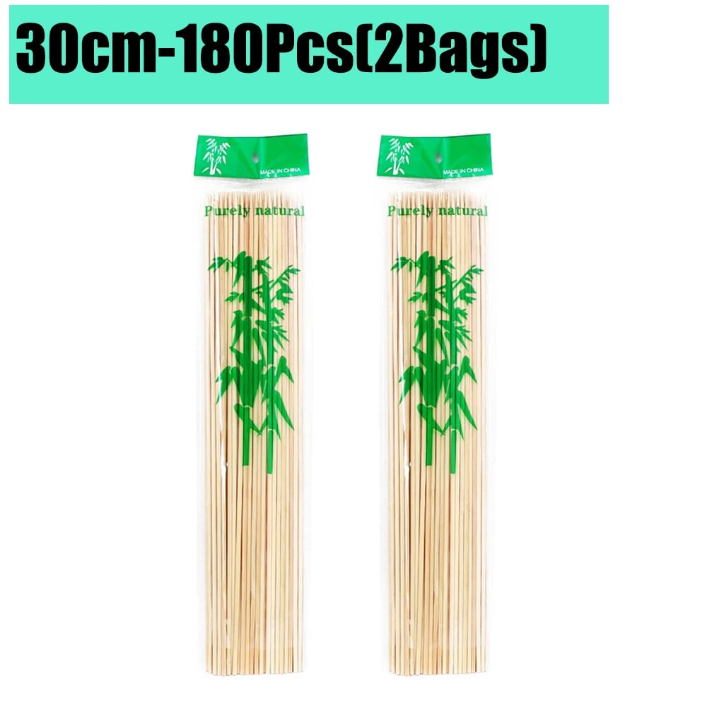 Disposable Bamboo BBQ Skewers, 15-30cm, 90-1350 Pieces - 30cm-180Pcs(2Bags)