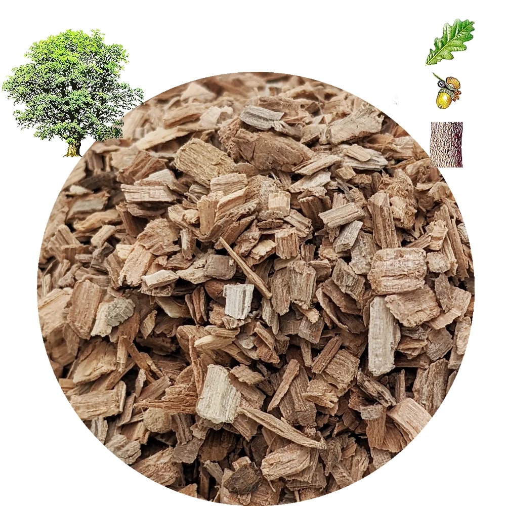 500g BBQ Smoking Wood Chips, 0.6-0.8cm, Applewood, Oak, Cherrywood or Hickory