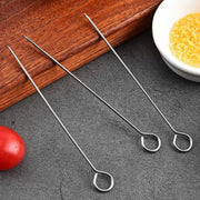 Reusable Metal BBQ Skewers, 20 Pack, Silver, 20cm or 30cm