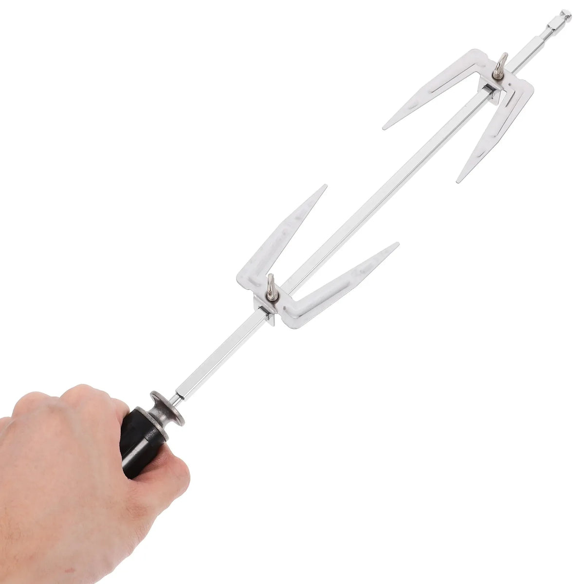 bbqdeals Stainless Steel Rotisserie Fork Kit with Screw Fixings, 360°