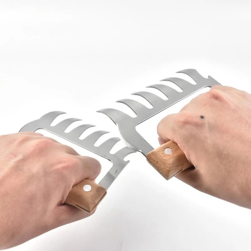 Stainless Steel Bear Claw Meat Shredder Fork, 9.5 x 11.5 cm, 1 Piece