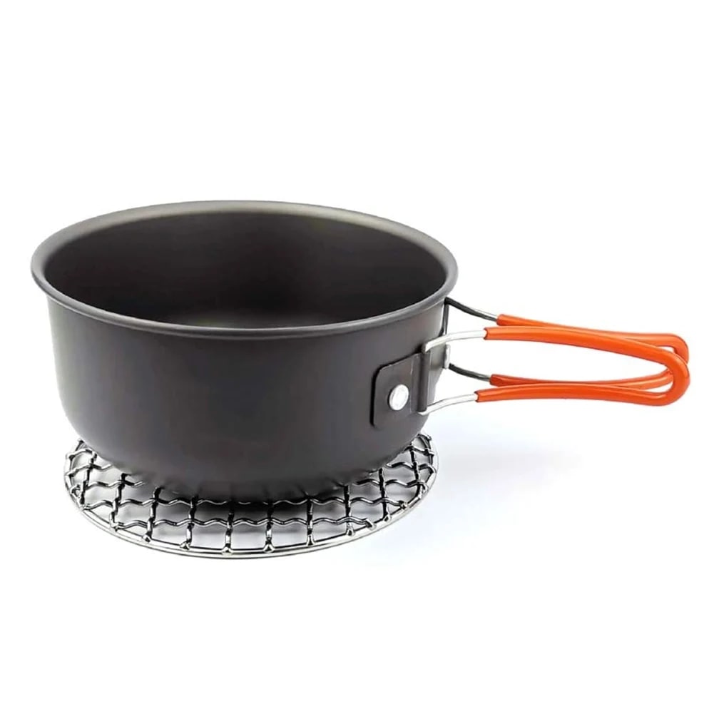 Round Stainless Steel BBQ Mesh Pan, Non-Stick, 15-38cm