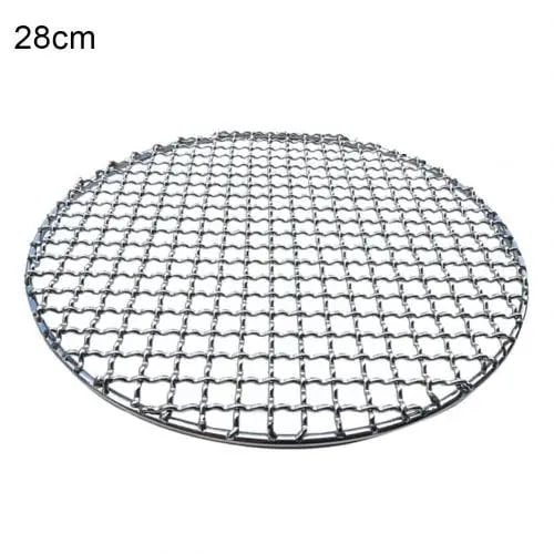 Round Stainless Steel BBQ Mesh Pan, Non-Stick, 15-38cm - 28cm