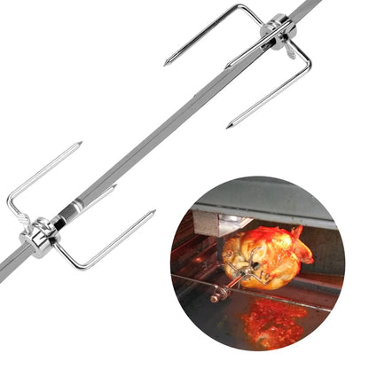 Stainless Steel Rotisserie BBQ Forks, 2-Piece Set for Chicken and Meat