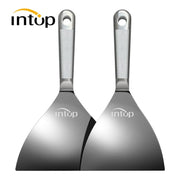 intop Stainless Steel Dough Scraper Spatula for Pizza, BBQ and Baking, 50-150mm, 2 Pieces