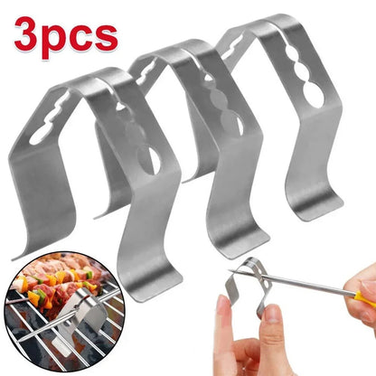 3-Piece Stainless Steel BBQ Probe Clips for Weber, Maverick, MeasuPro and iGrill