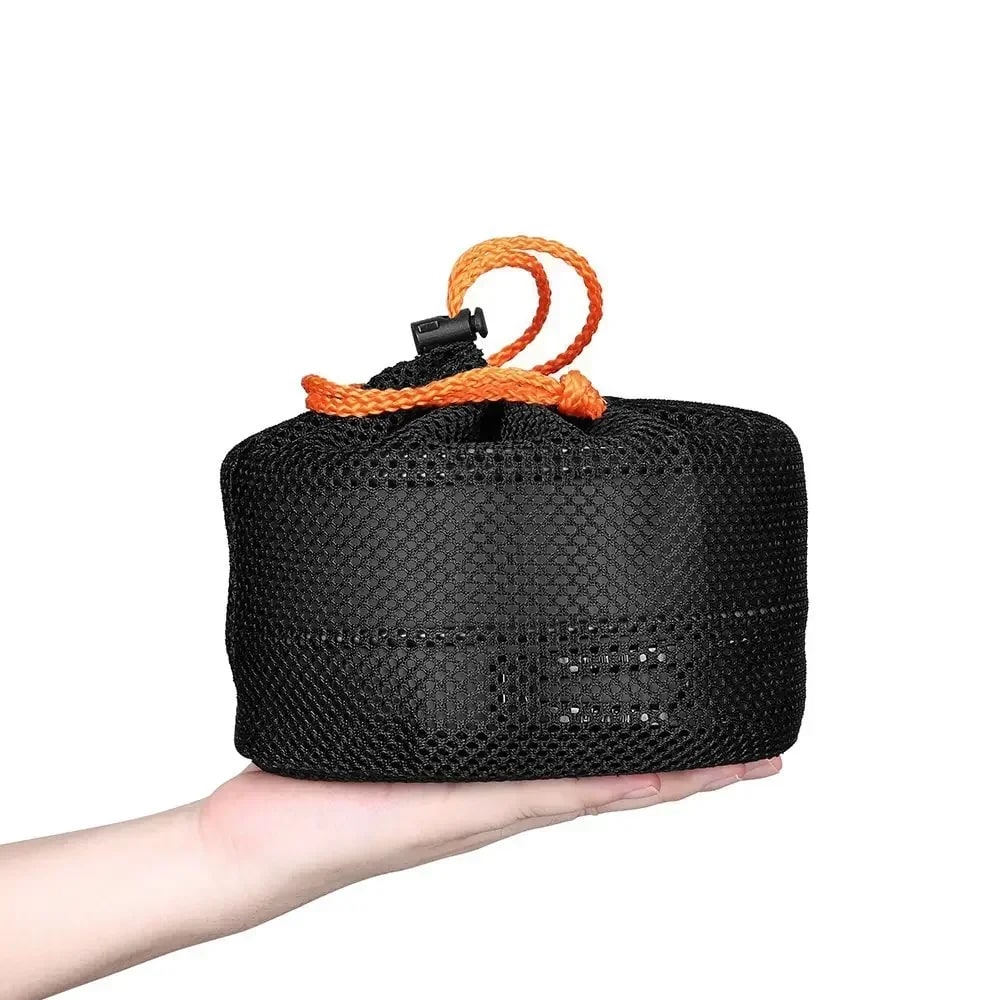 Camping Cooking Set, Metal Non-Stick Cookware with Pot, Frying Pan and 0.8L Teapot, for 2-3 People