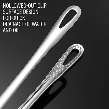 Stainless Steel BBQ Food Tongs with Non-Slip Grip, 24.5cm or 28.5cm