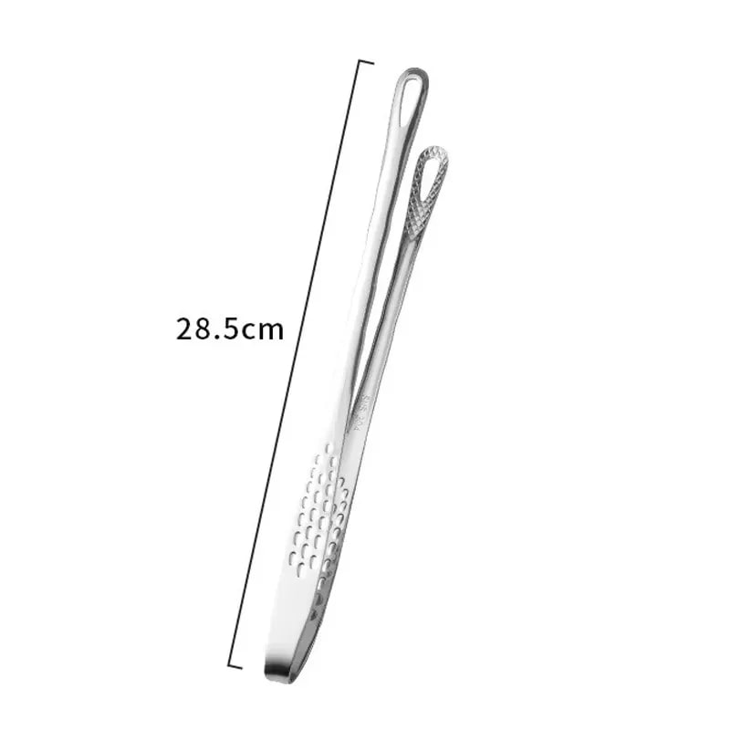 Stainless Steel BBQ Food Tongs with Non-Slip Grip, 24.5cm or 28.5cm - L