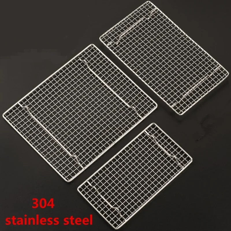 304 Stainless Steel BBQ Grill Mesh, Baking Rack and Tray Net, Multiple Sizes