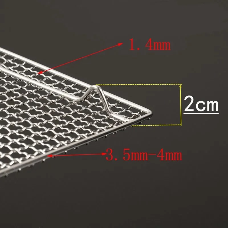 304 Stainless Steel BBQ Grill Mesh, Baking Rack and Tray Net, Multiple Sizes